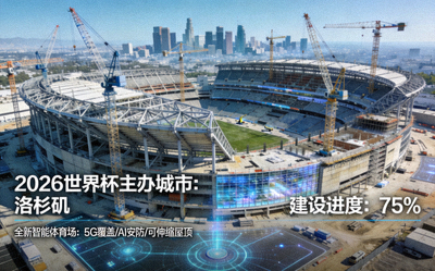 2026世界杯主办城市球场建设进度，全新智能体育场